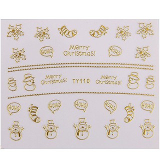 Sticker dán móng họa tiết giáng sinh 3D