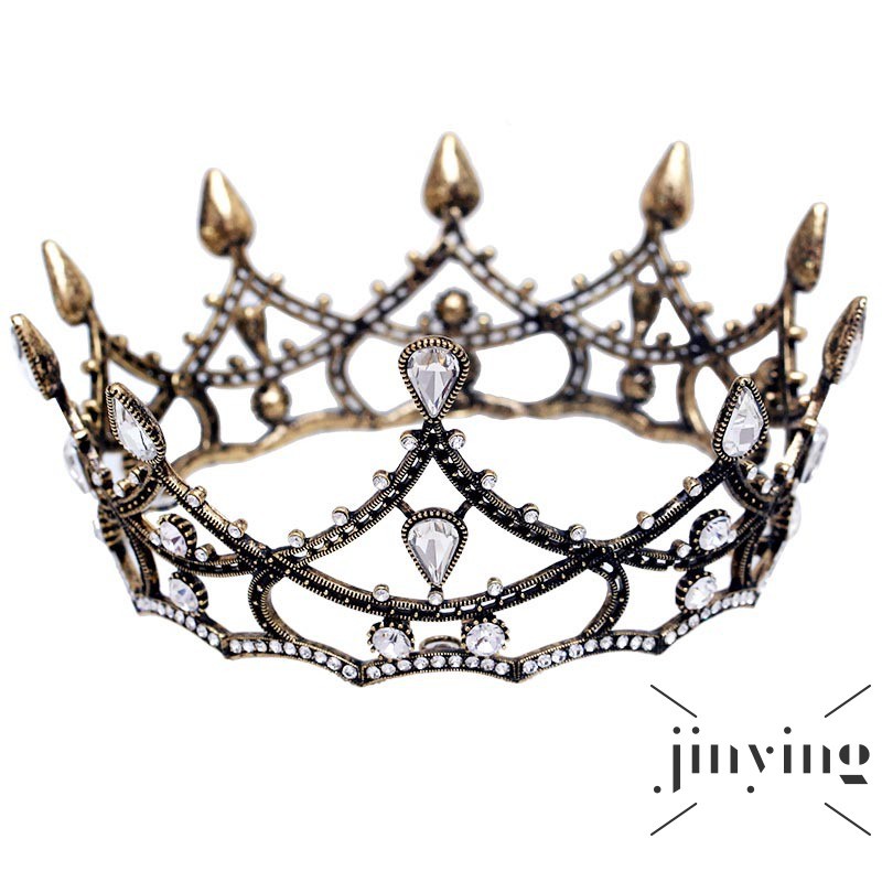 GETNOIVAS Vương miện cài tóc phong cách Vintage cho cô dâu