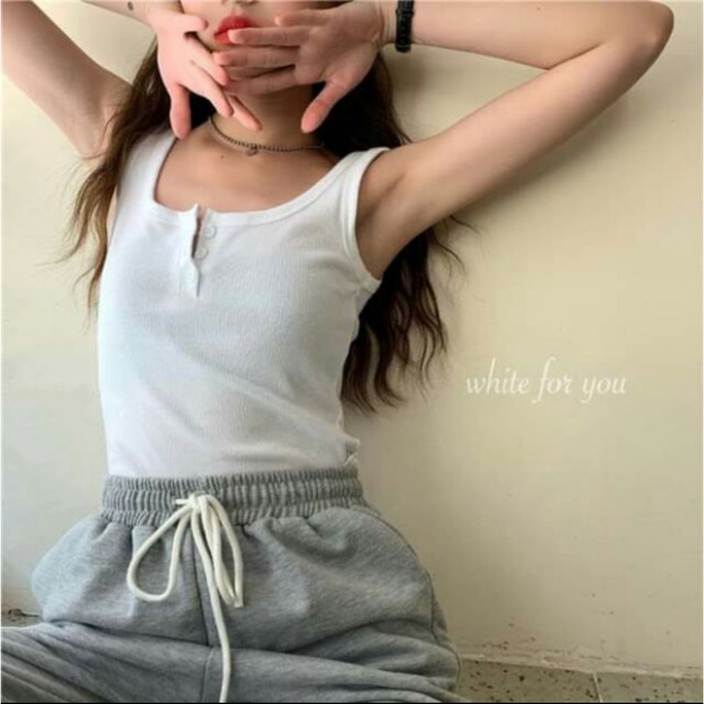 (MUA 2 TẶNG 1 QUÀ) Áo ba lỗ nữ xuất dư xịn, form quyến rũ, phối cúc cực xinh | BigBuy360 - bigbuy360.vn