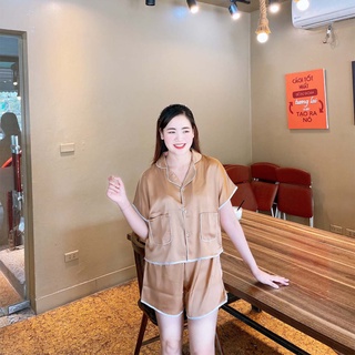 Đồ ngủ pyjama Mia lụa Hàn quần cộc mềm mại
