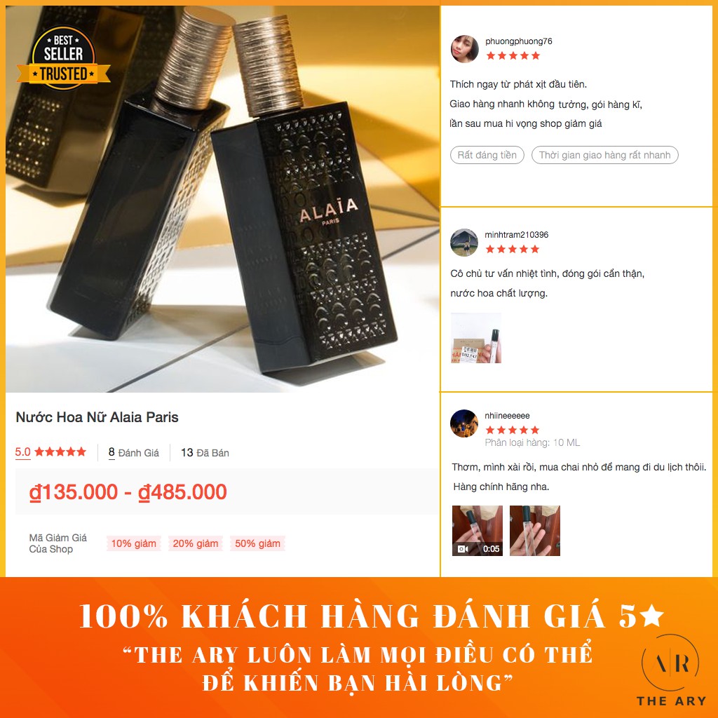 The Ary - Nước Hoa Nữ Lôi Cuốn Và Cực Kỳ Quyến Rũ Alaia Paris | Thế Giới Skin Care