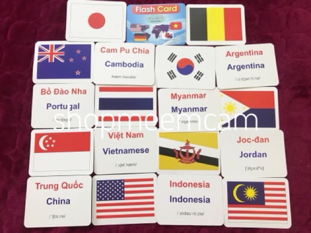 Bộ Thẻ Học Thông Minh loại to Flashcard 20 Chủ Đề song ngữ tiếng Anh cho bé từ 0-6 tuổi