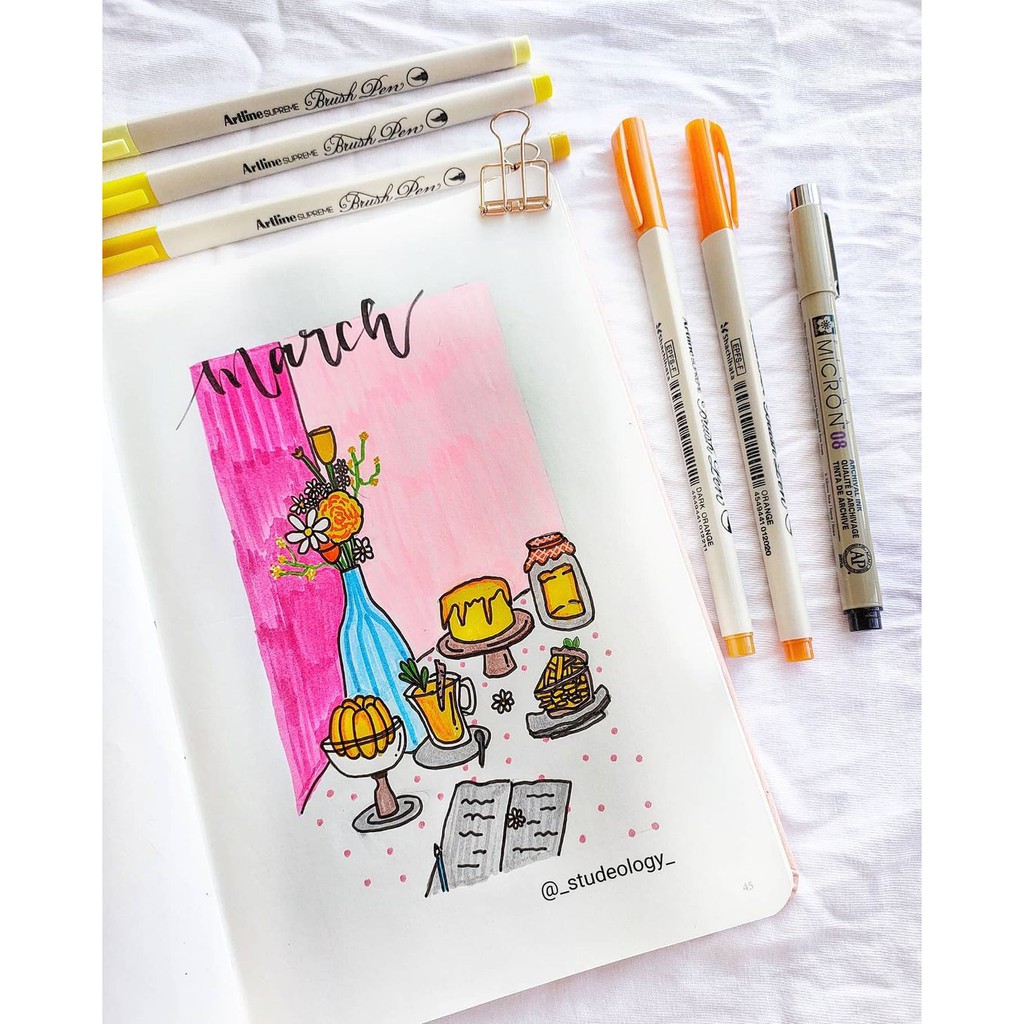 Bút cọ vẽ Brush Supreme Artline EPFS-F màu mới
