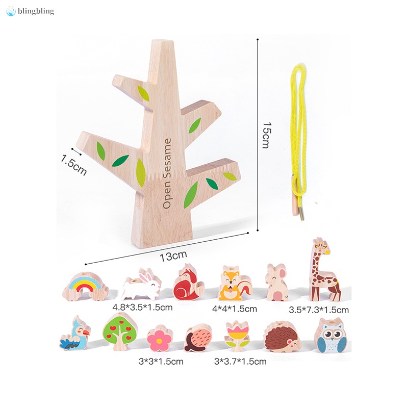 Bộ đồ chơi xếp hình gỗ giữ thăng bằng thú vị cho trẻ em