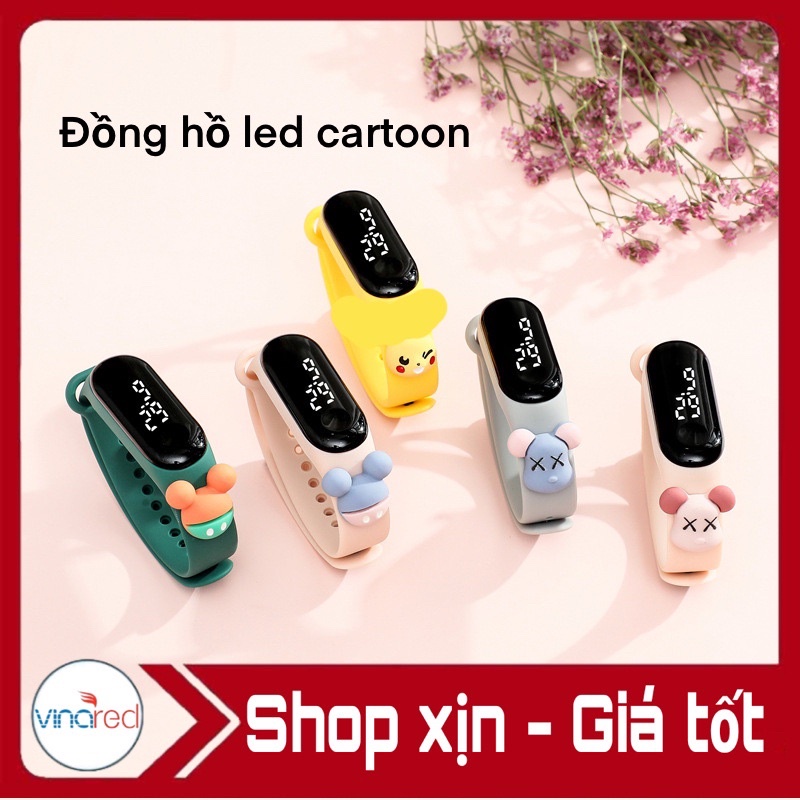 Đồng Hồ Điên Tử Hoạt Hình Thông Minh - Đồng Hồ Led Trẻ Em Nhiều Màu Cho Bé Thỏa Sức Lựa Chọn