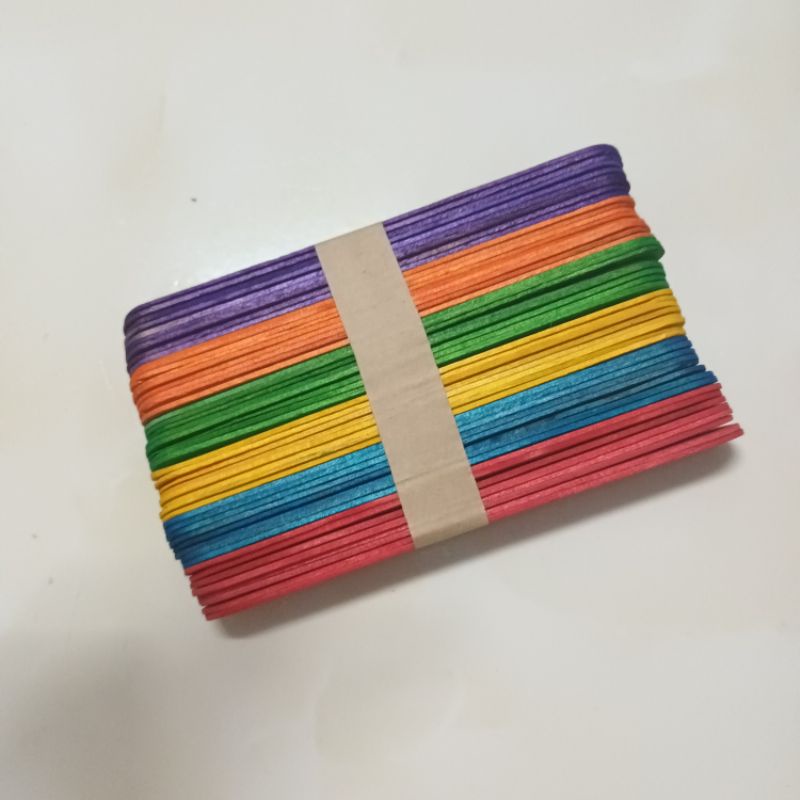 Set 50 que kem gỗ, que đè lưõi đa sắc