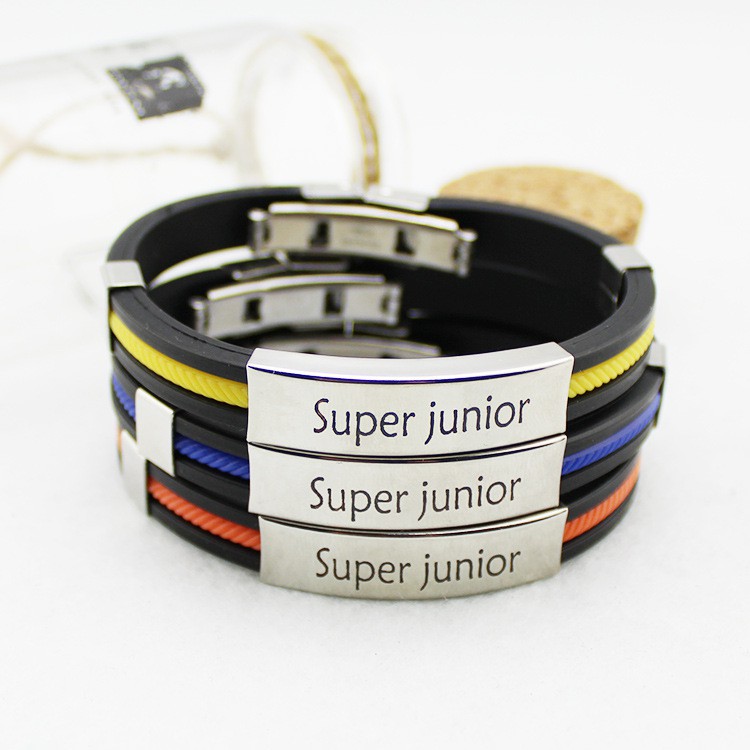 Vòng Tay Silicon Kpop Bts Super Junior