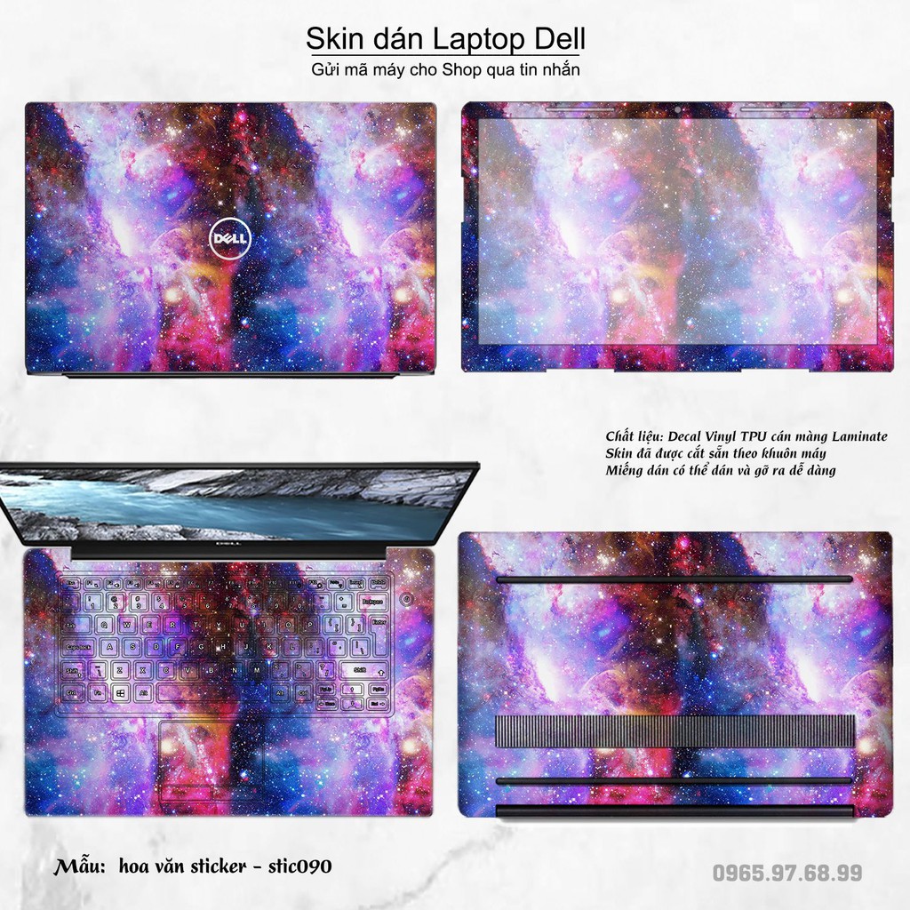 Skin dán Laptop Dell in hình Hoa văn sticker _nhiều mẫu 15 (inbox mã máy cho Shop)