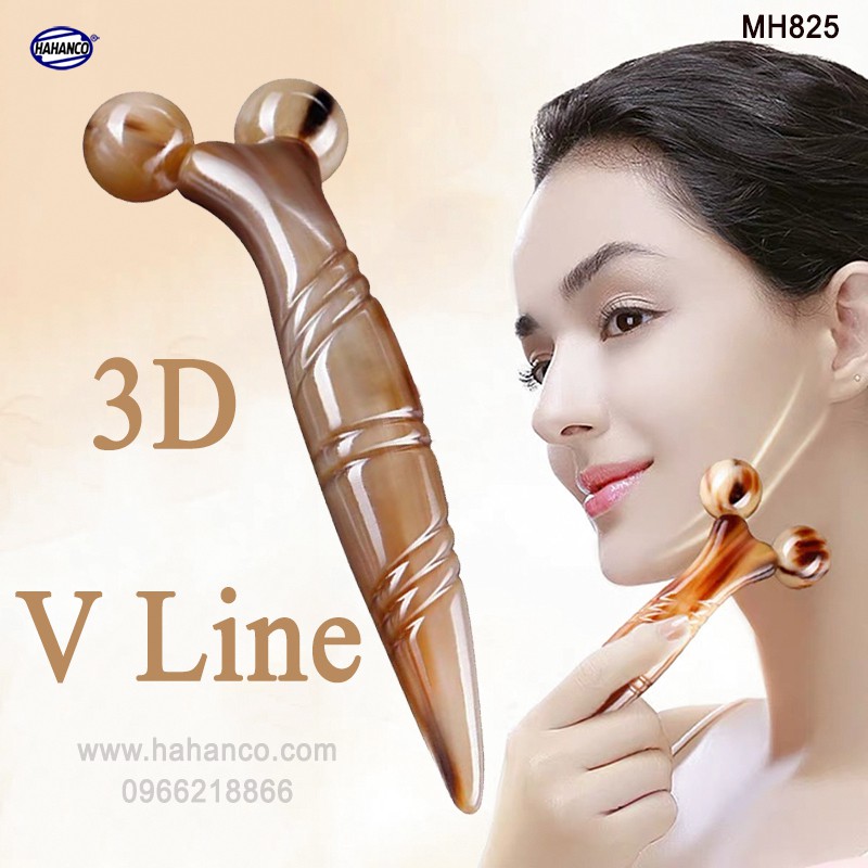 Dụng cụ lăn 3D - V Line massage nâng cơ mặt và body bằng sừng - MH825 - HAHANCO