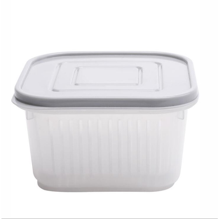 Hộp bảo quản thực phẩm để tủ lạnh có lỗ thoát nước tiện dụng