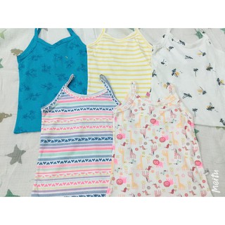 Áo 2 dây bé gái - hàng xuất dư - combo 6 cái size 1-4