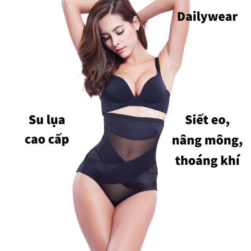 Quần gen bụng vải su lụa cao cấp ôm bụng thon gọn nâng mông hiệu quả