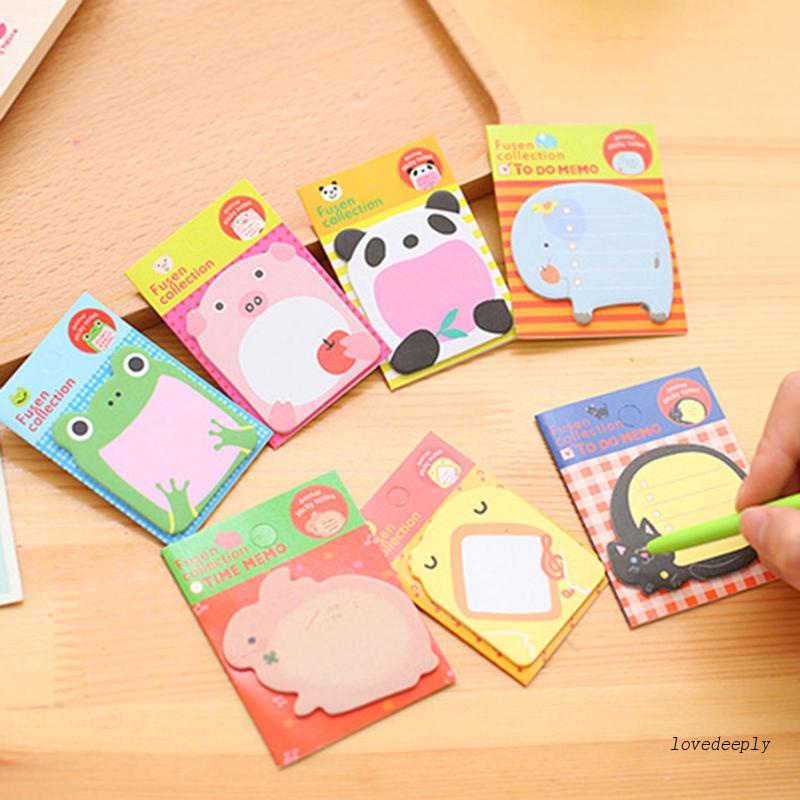 Set 20 Tờ Giấy Dán Ghi Chú Họa Tiết Dễ Thương Dùng Làm Quà Tặng Cho Bé