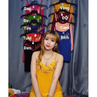 [45-75kg] Bộ đùi thun lạnh 2 dây phối ren
