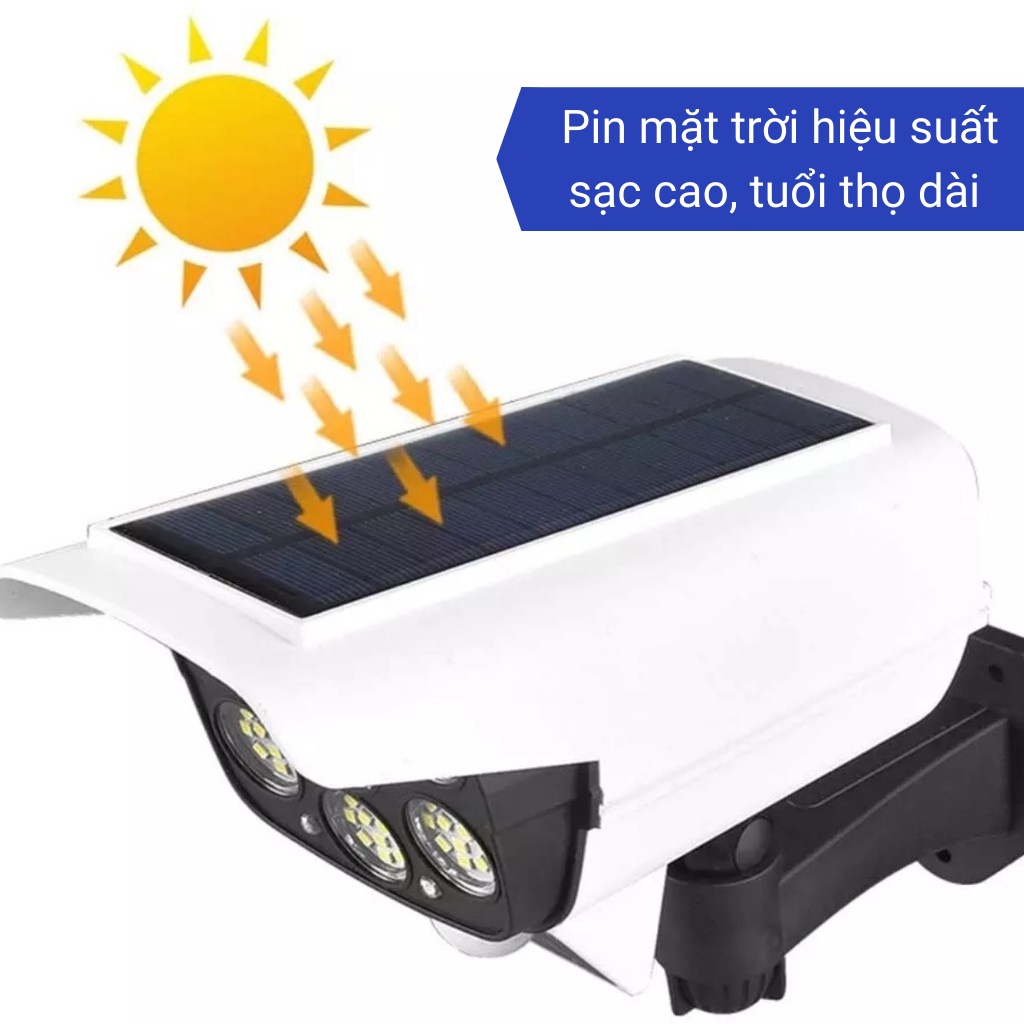 Đèn năng lượng mặt trời, đèn giả cam trộm  77 mắt led SHOPNHATPHONG - CHỐNG NƯỚC - CÓ CẢM BIẾN CHUYỂN ĐỘNG