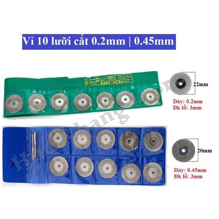 Vỉ 10 lưỡi cắt 0.2mm | 0.45mm