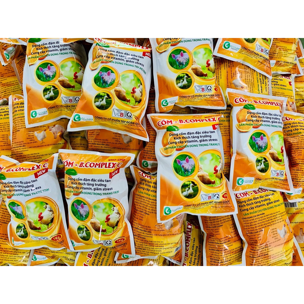 CỐM - B.COMPLEX C NEW 1Kg  - Kích thích tăng trưởng, cung cấp vitamin. BComplex tan hoàn toàn trong nước