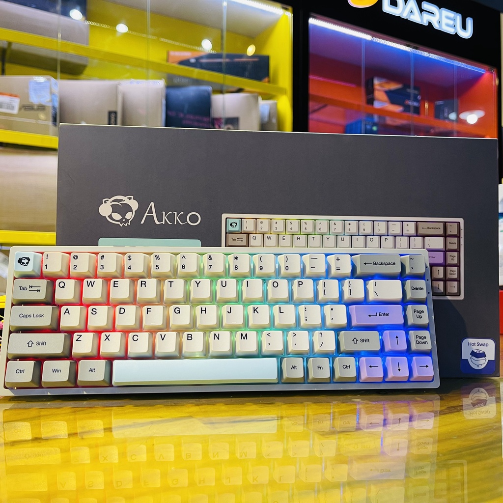 Bàn phím cơ không dây Akko 3068B Multi modes Silent Akko CS Jelly