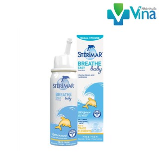 Nước biển xịt mũi cho trẻ sơ sinh Sterimar baby chai 50ml