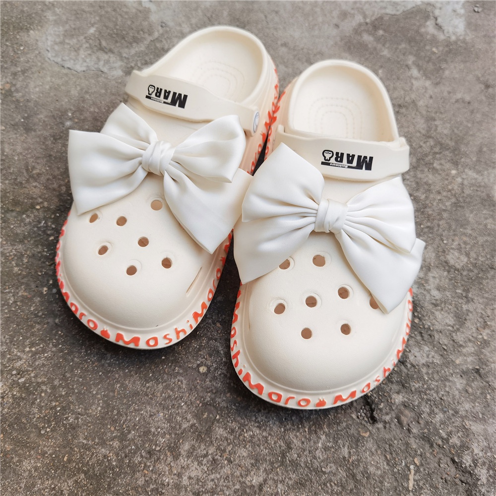 Phụ kiện giày crocs trang trí hình nơ xinh xắn