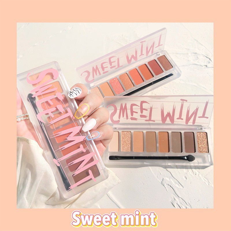 Bảng phấn mắt 8 màu kèm cọ SWEET MINT xinh xắn mịn lì SWMI20