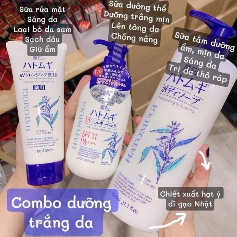 SỮA RỬA MẶT TRẮNG DA HATOMUGI NHẬT BẢN