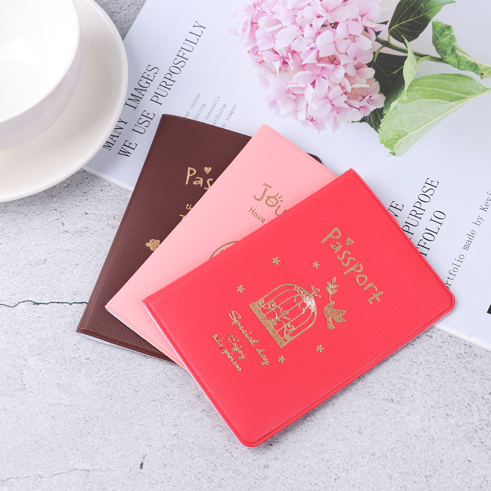 (Hàng Mới Về) Ví Da Pu Đựng Passport Chống Thấm Nước Thời Trang