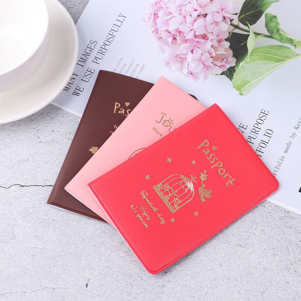 Ví Da Pu Đựng Passport Chống Thấm Nước Thời Trang