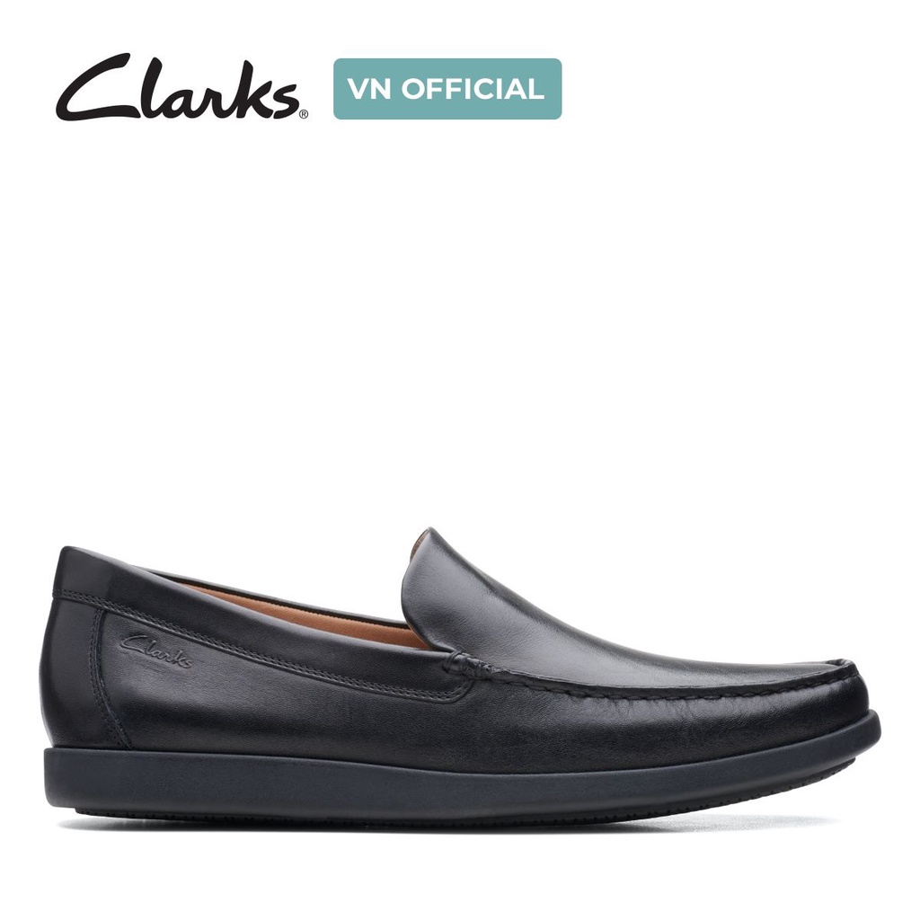 Giày tây lười nam CLARKS Ferius Creek màu Đen