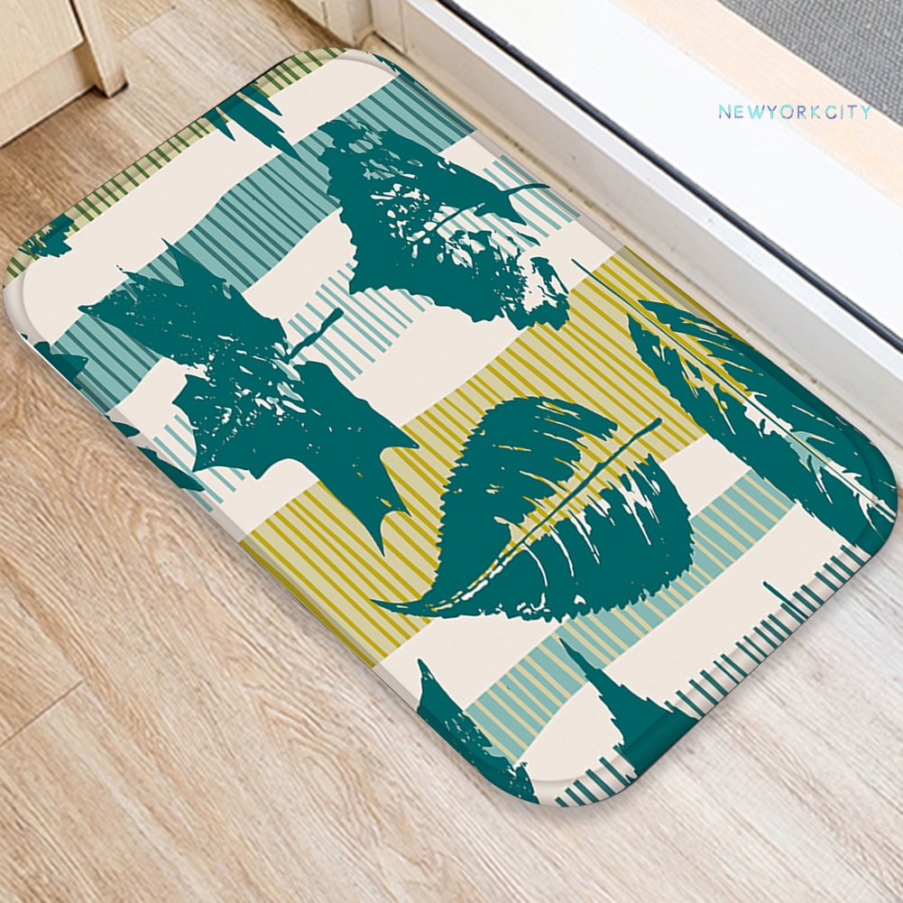 Thảm Chùi Chân Mềm Mại Chống Trượt Hình Chiếc Lá 40x60cm Dành Cho Phòng Khách / Phòng Tắm