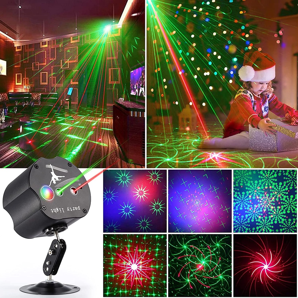 Sân khấu Đèn tiệc,LED RGB Đèn nháy Máy chiếu với Điều khiển từ xa thích hợp cho bữa tiệc