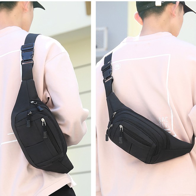 Túi đeo chéo nam , túi bao tử mini vải Canvas phong cách Streetwear đường phố TC99 | BigBuy360 - bigbuy360.vn