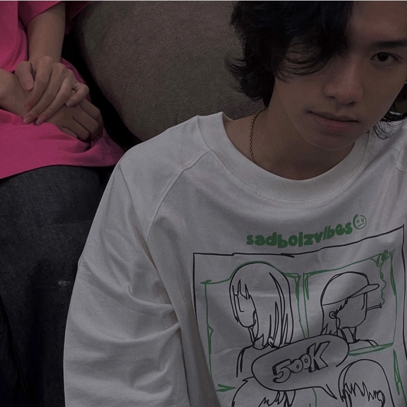 Áo thun SADBOIZVIBES 500K anniversary pink/white SADBOIZAINTCRY