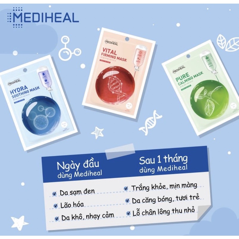 Mặt nạ giấy cấp ẩm, dưỡng trắng, làm dịu da, loại bỏ bã nhờn và cung cấp dưỡng chất cho da Mediheal Mask EX 25ml | BigBuy360 - bigbuy360.vn
