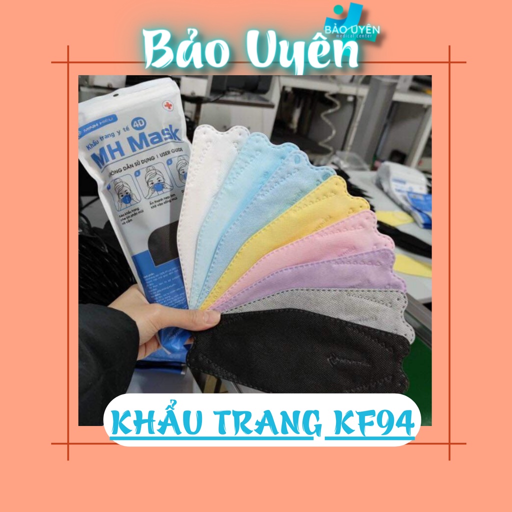 💦1 Tặng 10💦Combo 50 Khẩu Trang KF94 Tây Sài Gòn kháng khuẩn chống bụi mịn - Dây đeo khẩu trang chống đau tai