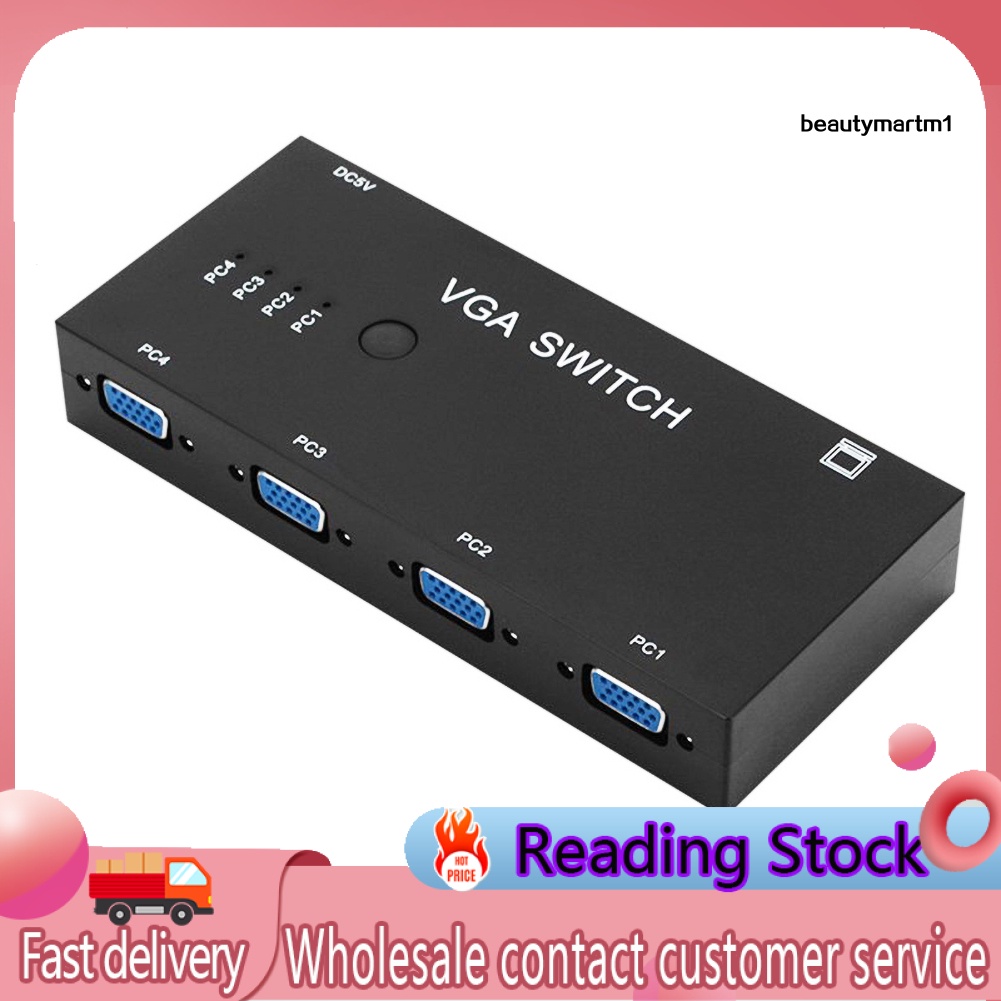 Bộ Chuyển Đổi Vga Sang Video 4 Trong 1 Cho Laptop / Máy Chiếu