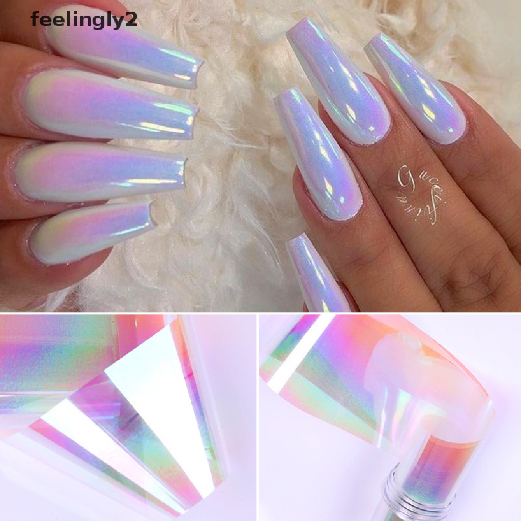 Sticker Dán Móng Nghệ Thuật Họa Tiết Sọc Dọc Lấp Lánh Kích Thước 100x4cm