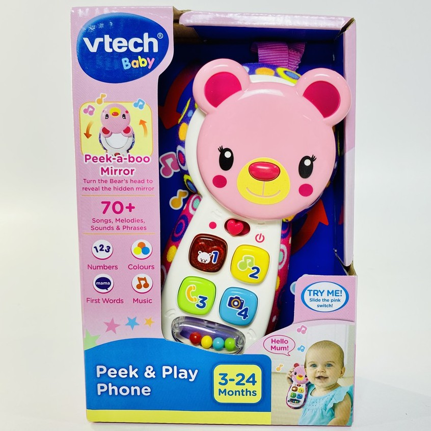 Đồ Chơi Trẻ Em Vtech - 80-502753 Play Phone - Điện Thoại Gấu (Hồng)
