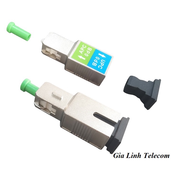 Đầu chuyển đổi adapter SC/UPC &lt;-&gt; SC/APC dùng cho máy đo quang OTDR