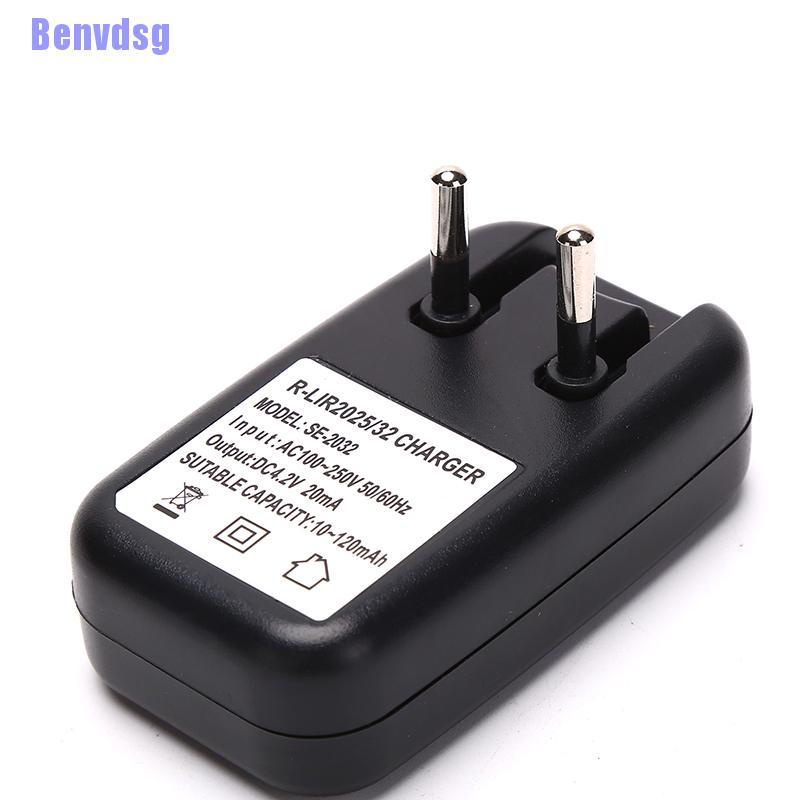 Thiết bị cắm sạc pin Lithium nút đồng xu LIR1632 LIR2032 LIR2025 AC chuẩn phích cắm EU