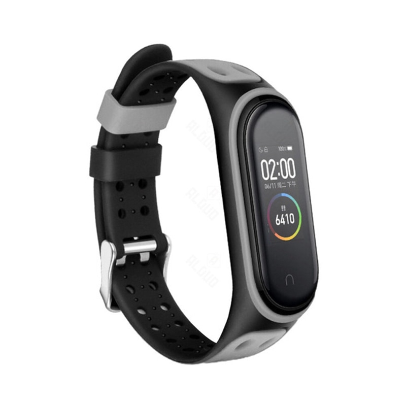 Dây Đeo Thay Thế Chất Liệu Silicon Màu Trơn Cho Xiaomi Mi Band 5 Mi5