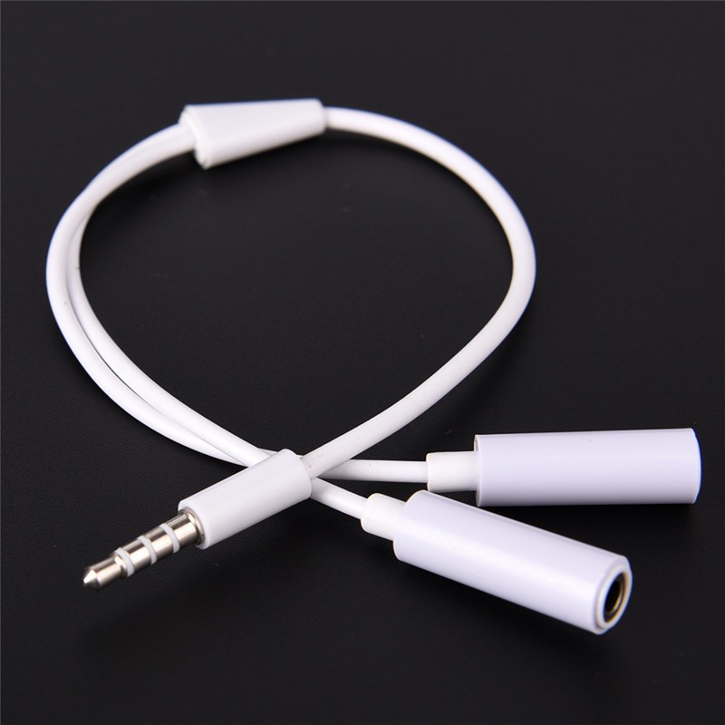 Dây cáp âm thanh chia 2 cổng jack 3.5mm chất lượng cao tiện dụng