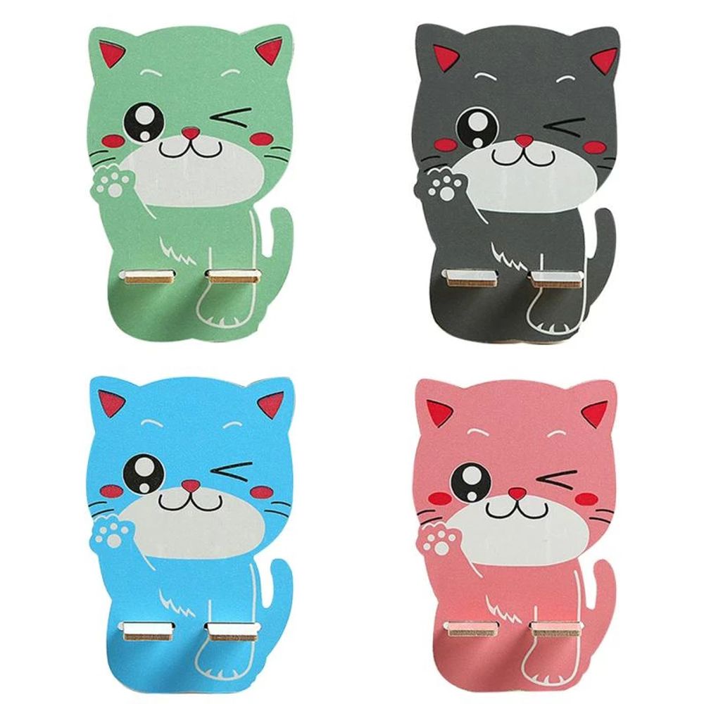 Giá đỡ điện thoại để bàn hình mèo dễ thương nhiều màu