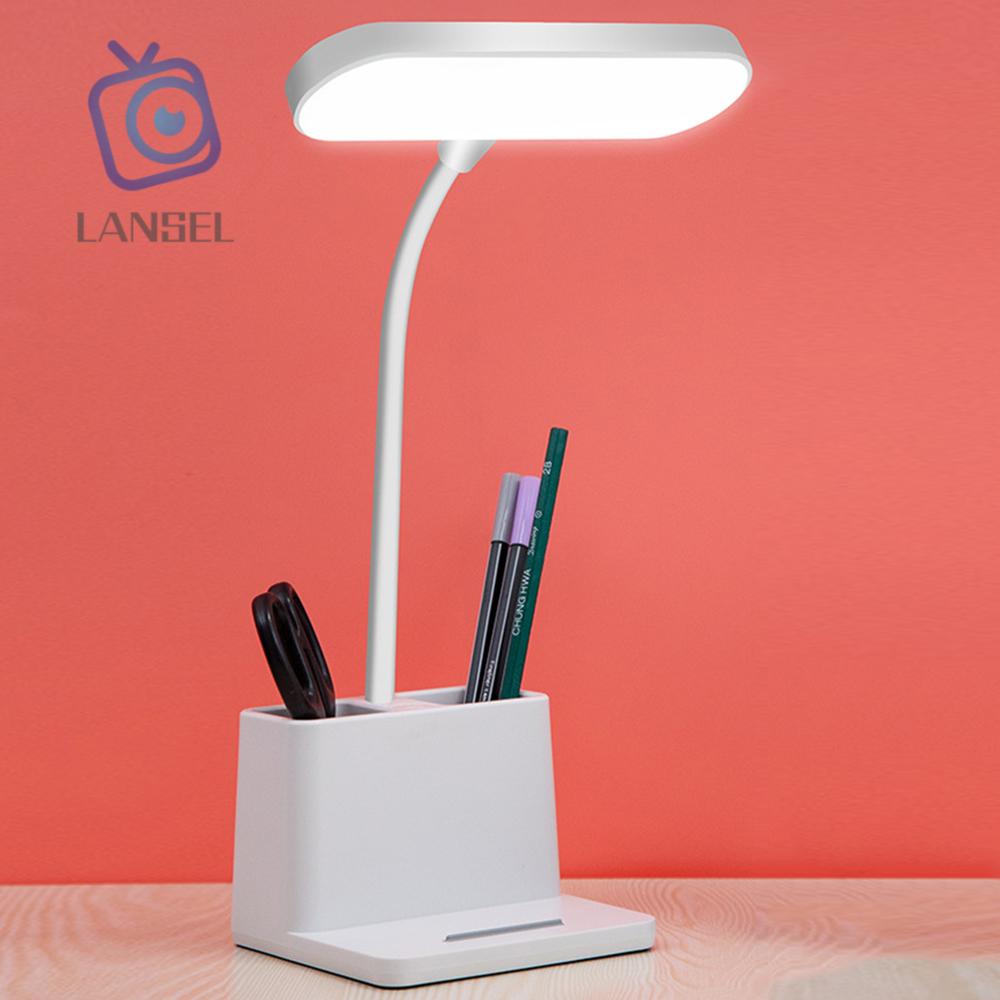 ❤LANSEL❤ Study Desk Lamp Touch Control Pen Holder Reading Lamp Office Dimmable Flexible Gooseneck Eye-Caring Portable