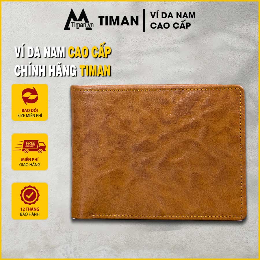 Ví Da Nam Cao Cấp, Hàng Hiệu, Chính Hãng, mới, đẹp. 04/2022 - Timan VD07