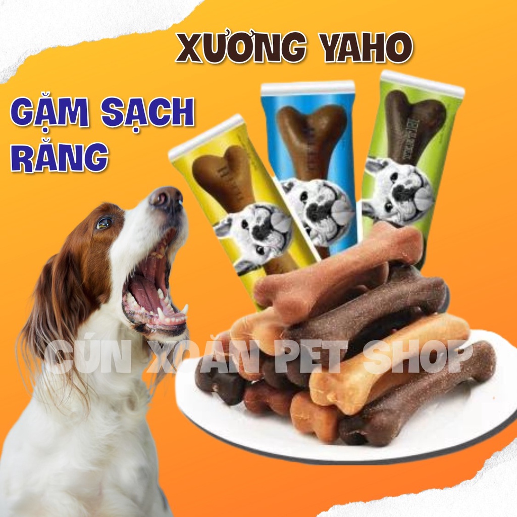 Xương gặm sạch răng cho chó Yaho (cây 25g 7cm) Xương bổ sung canxi cho chó