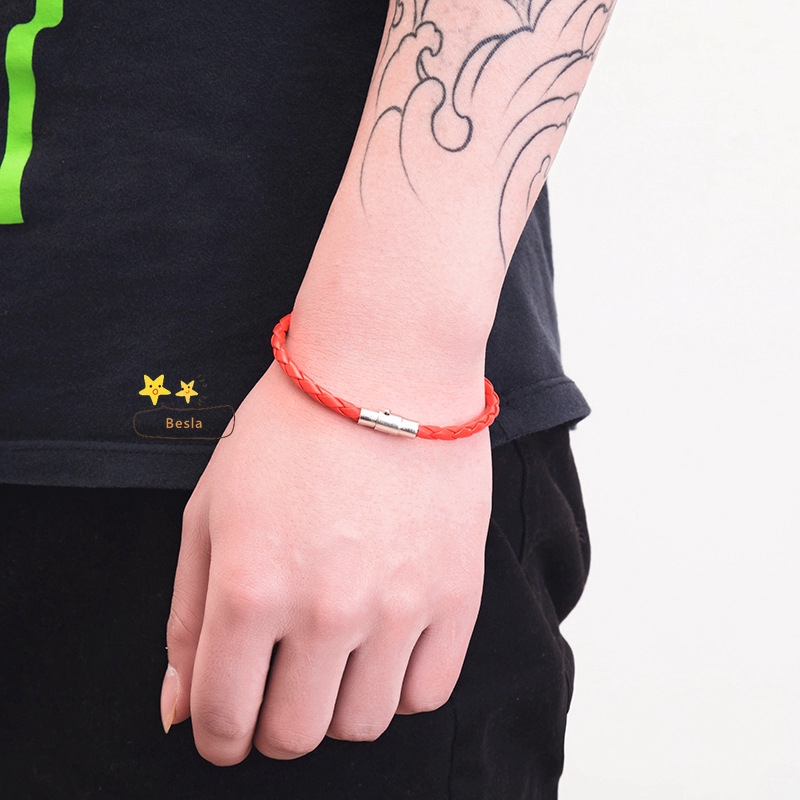 Vòng tay bằng dây da thời trang đan tay phong cách hàn quốc thời trang cho nam nữ | BigBuy360 - bigbuy360.vn