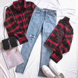 QUẦN SKINNY JEANS RÁCH (HÌNH THẬT SHOP CHỤP)