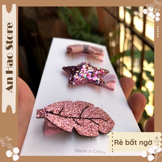 Set 4 kẹp tóc dễ thương cho bé gái