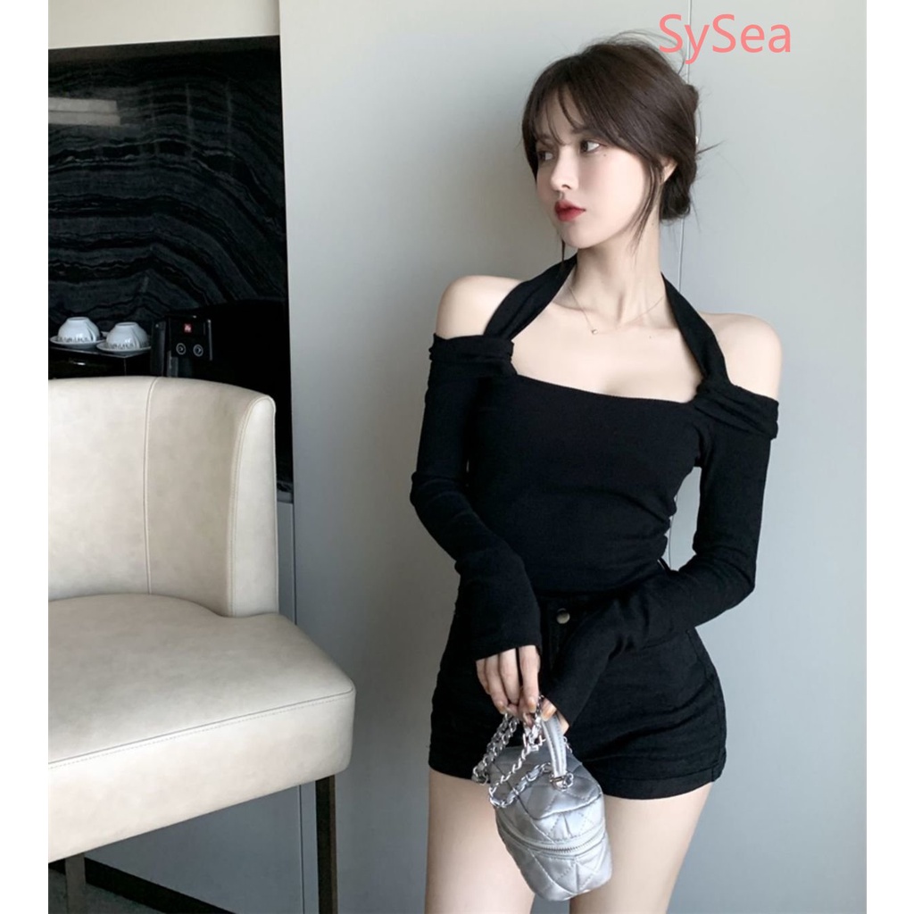 Áo Trễ Vai Màu Sắc Đơn Giản Quyến Rũ Cho Nữ